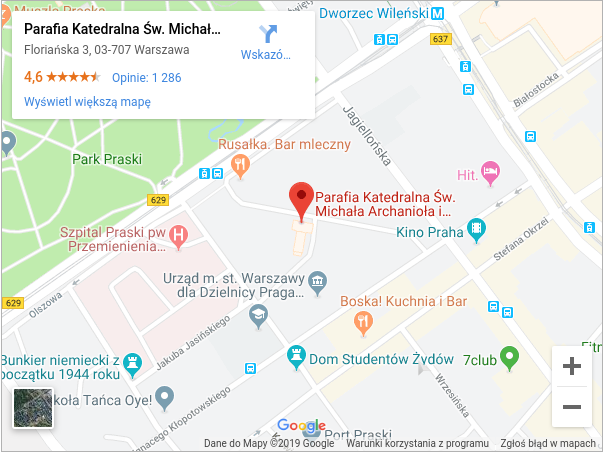 Katedra św. Floriana, ul. Floriańska 3, 03-707 Warszawa-Praga